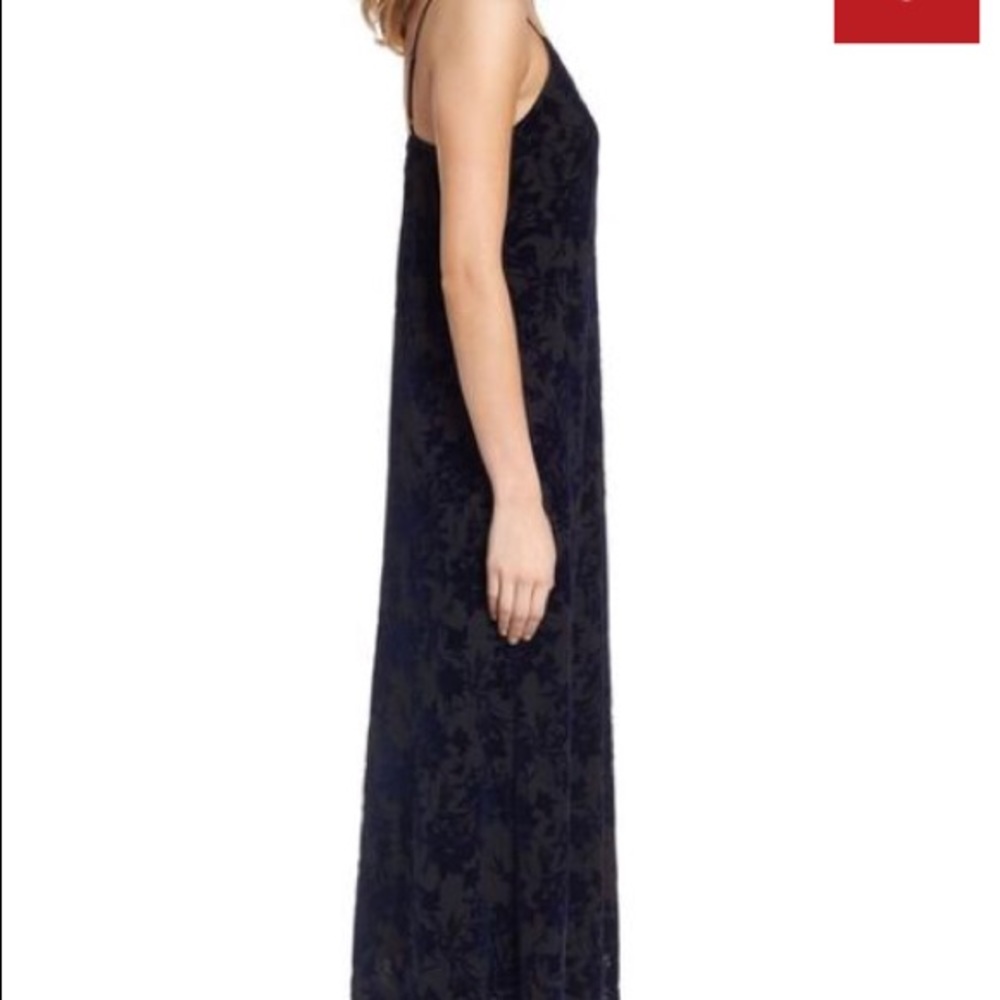 NWT: Hinge Burnout Velvet Midi Dress - Picture 2 of 6